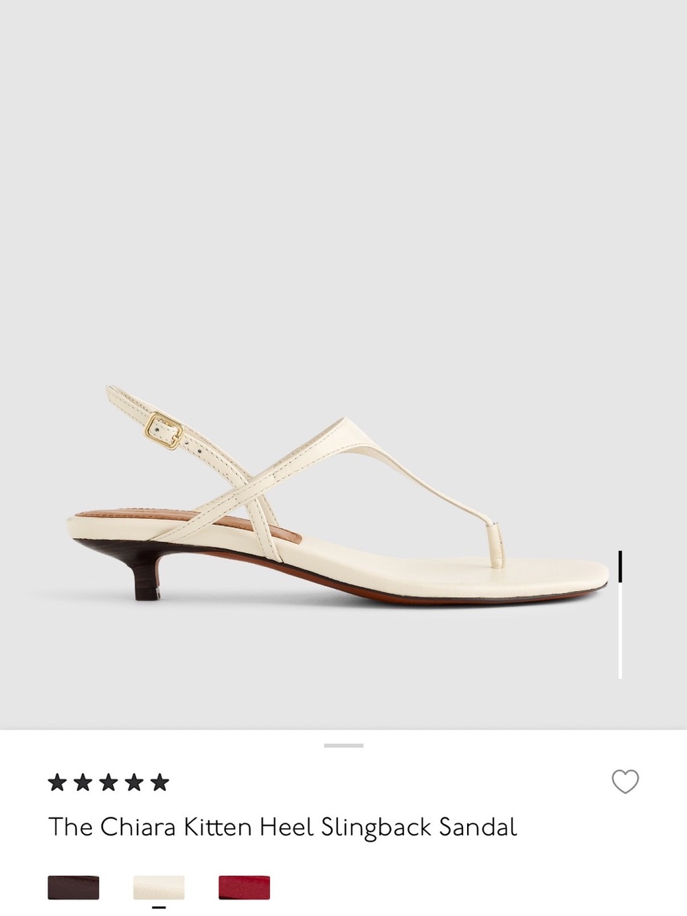 Madewell Chiara kitten heel Slingback sandal size 8, ivory